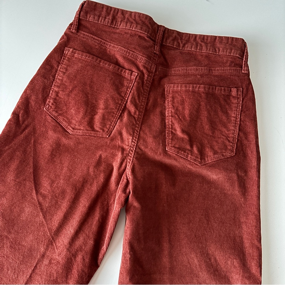 Rust Wide-Leg Corduroy Pants, Size 8 Petite - Picture 3 of 9